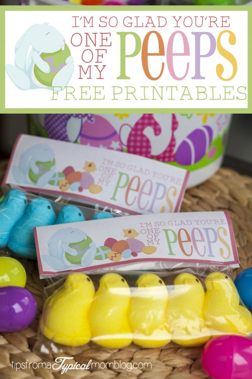 Free Easter printable I'm So Glad You're One of My Peeps