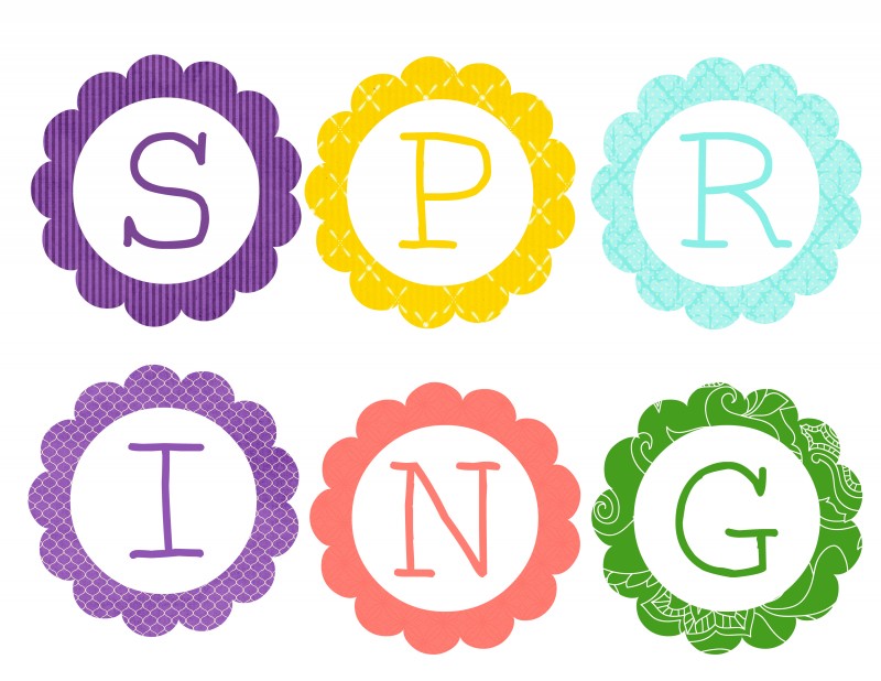 Free Printable Spring Banner Bunting
