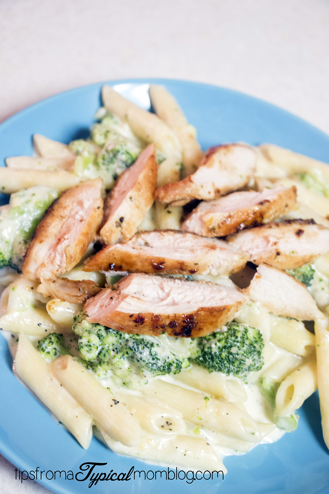 Chicken & Broccoli Penne Pasta with Homemade Alfredo Sauce - Tips from