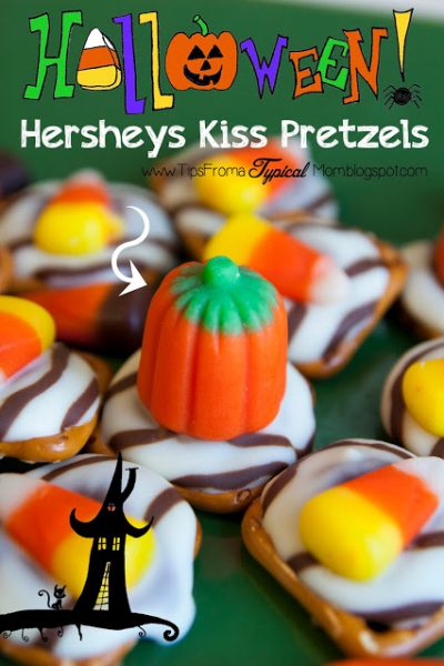 {Halloween} Hershey’s Kiss Pretzel Recipe