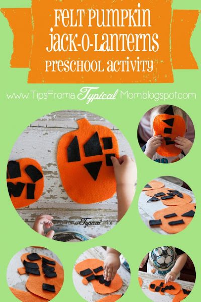 Felt Pumpkin Jack-O-Lantern Activity for Preschoolers- Invitation to Play