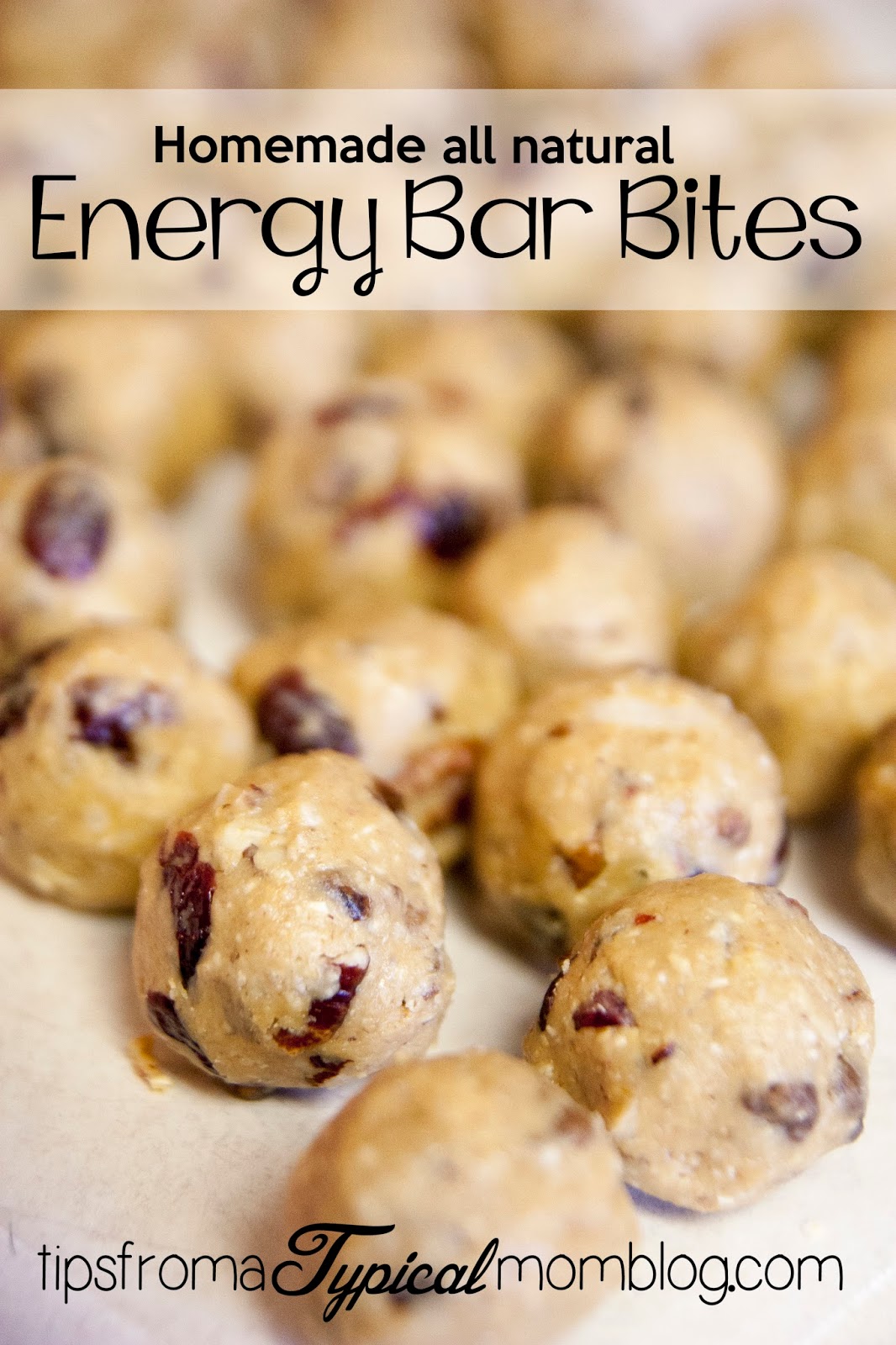 Homemade All Natural Energy Bar Bites. No Sugar, Dairy Free. Tips From a Typical Mom