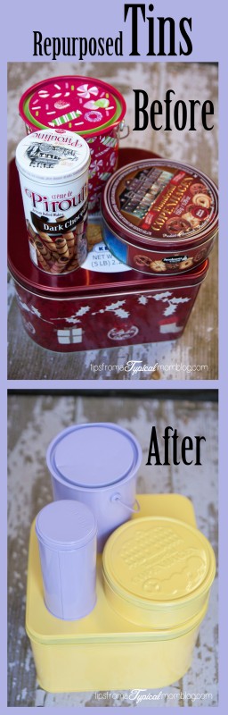 DIY Repurposed Food Tins for Home Decor. So cute! From Tips From a Typical Mom