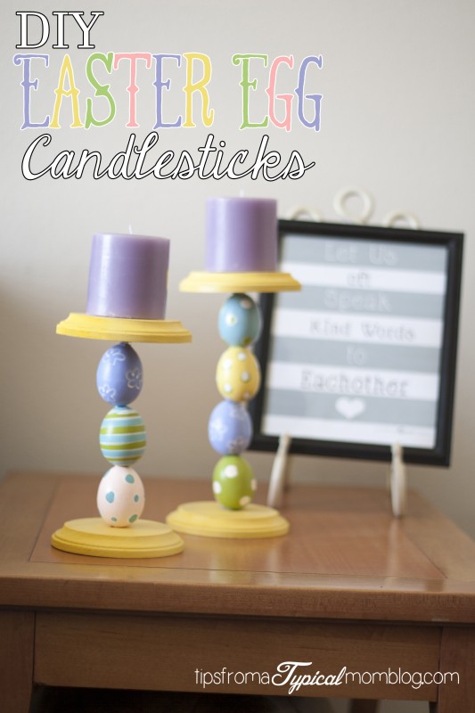 DIY Easter Egg CandleSticks from Tips From a Typical Mom