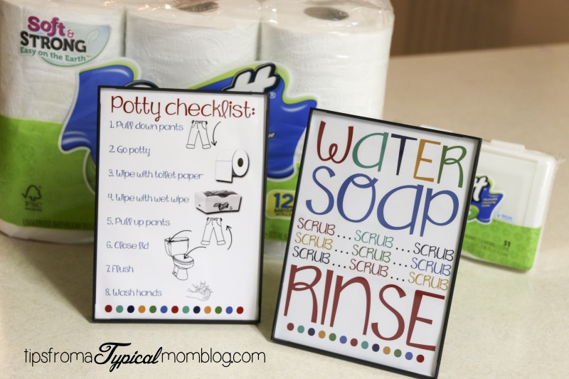 Potty Time Checklist and Wash Your Hands Subway Art Printables