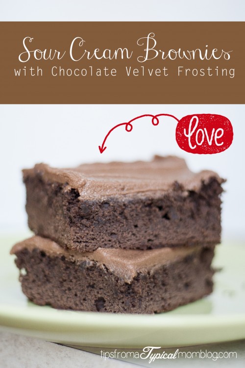 Sour Cream Brownies with Chocolate Velvet Frosting