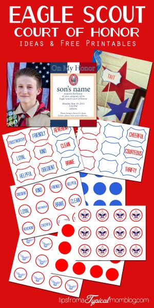 Eagle Scout Court of Honor Ideas & Free Printables