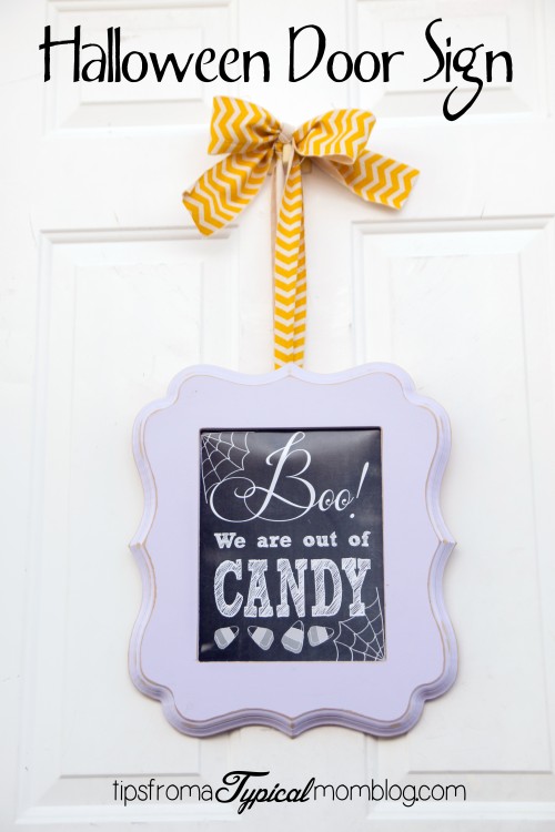 Boo We Are Out of Candy Halloween Door Sign