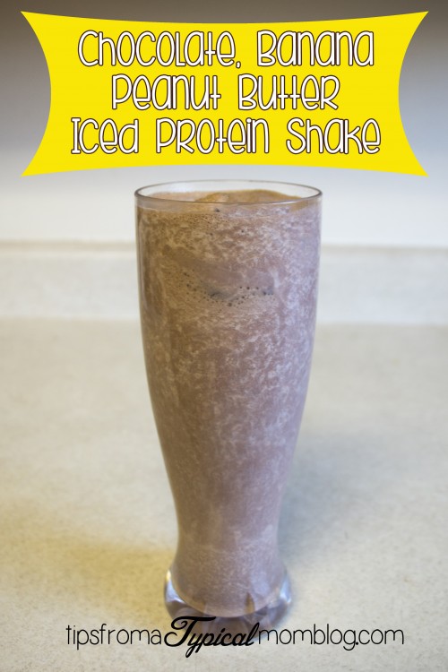 Chocolate, Banana & Peanut Butter Iced Protein Shake + Blendtec Giveaway!