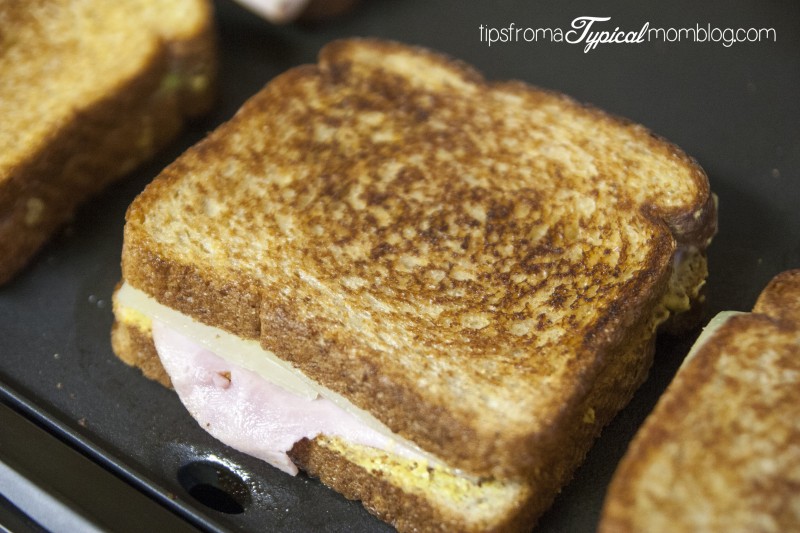 Manchego Grilled Cheese Sandwiches with Smoked Ham and Fresh Pear