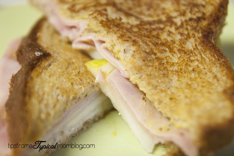Manchego Grilled Cheese Sandwiches with Smoked Ham and Fresh Pear