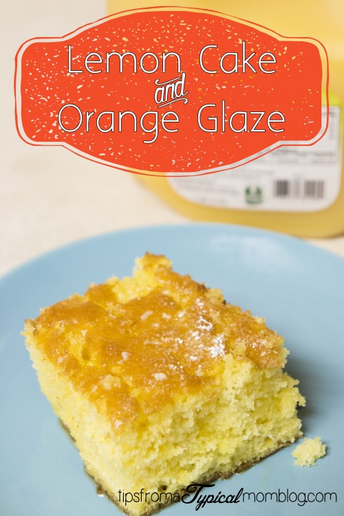 Lemon Poke Cake with Orange Glaze
