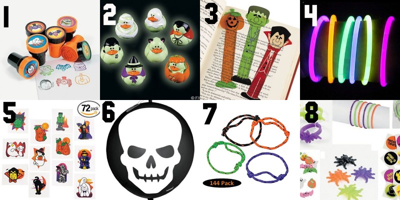 20 Non Candy Halloween Pass Out Treats collage 1-8