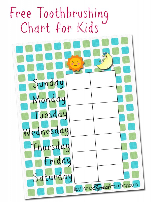 Free Tooth brushing Chart for Kids
