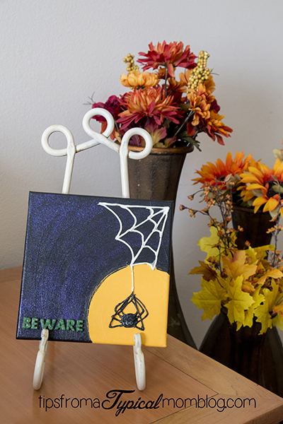 Glow in the Dark Halloween Canvas Wall Art with Mod Podge