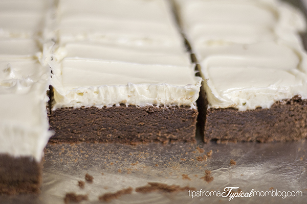 Semi Homemade Dark Chocolate Brownies with Sour Cream Frosting