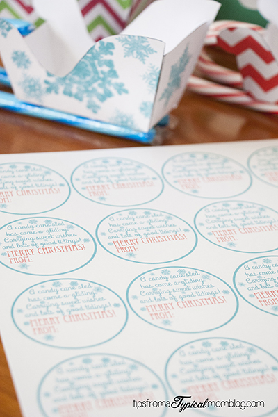 Free Printable Sleigh Candy Gifts with Gift Tags