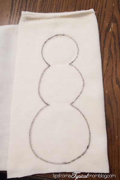Homemade Microwaveable Snowman Heating Pad