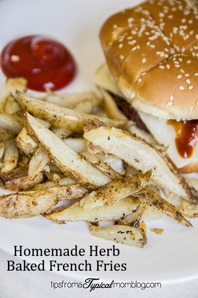 Homemade Herb Baked French Fries
