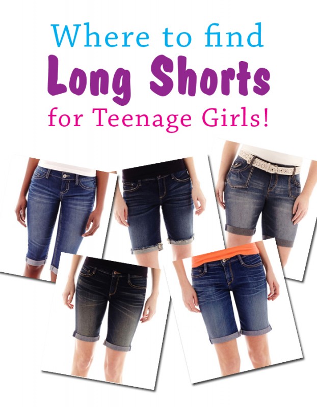 Where to find long shorts for teenage girls 