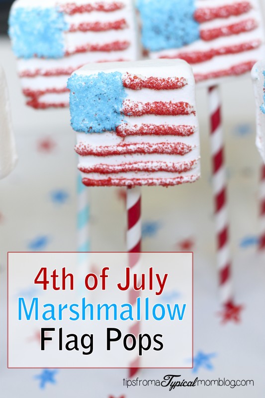 4th of July Marshmallow Flag Pops