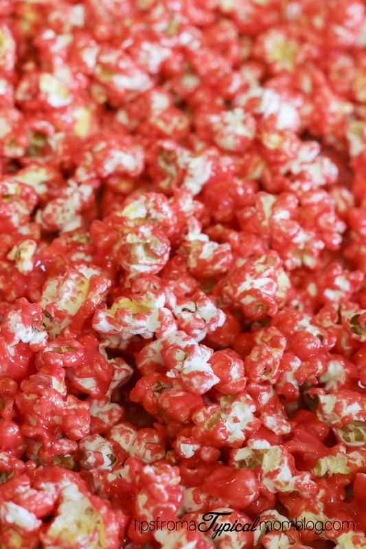 4th of July Jell-O Candied Popcorn