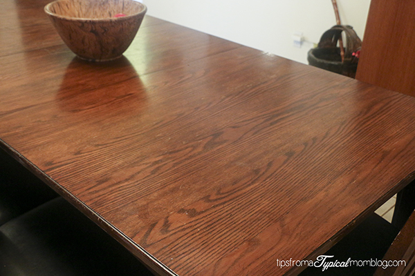 Quick Fix for damaged dining room wood tables