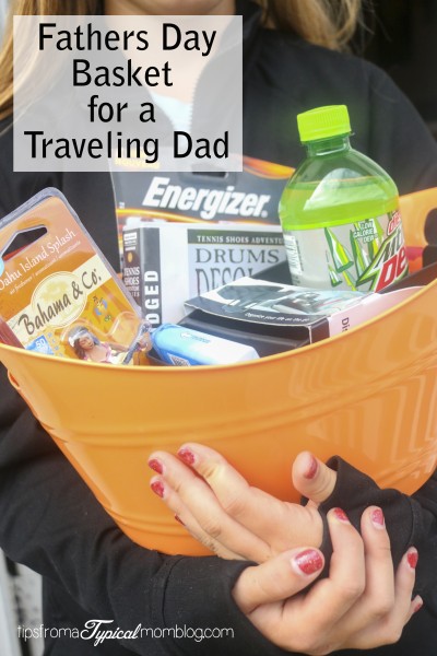 A Fathers Day Gift Basket idea for a Traveling Dad