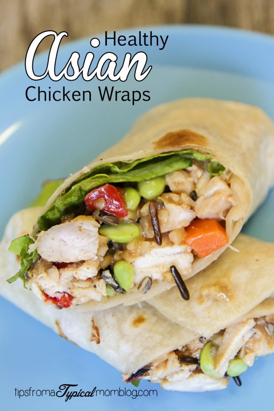 Healthy Asian Chicken Wraps