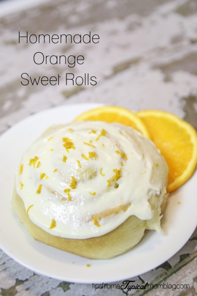 Homemade Orange Sweet Rolls with Cream Cheese Frosting