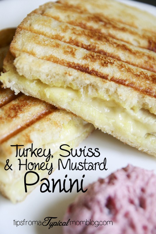 Turkey Swiss Honey Mustard Panini with Cranberry Butter
