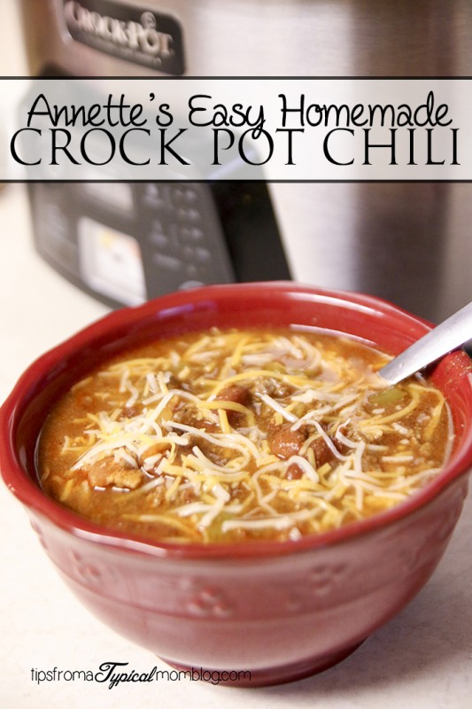 Annette's Homemade Crock Pot Chili