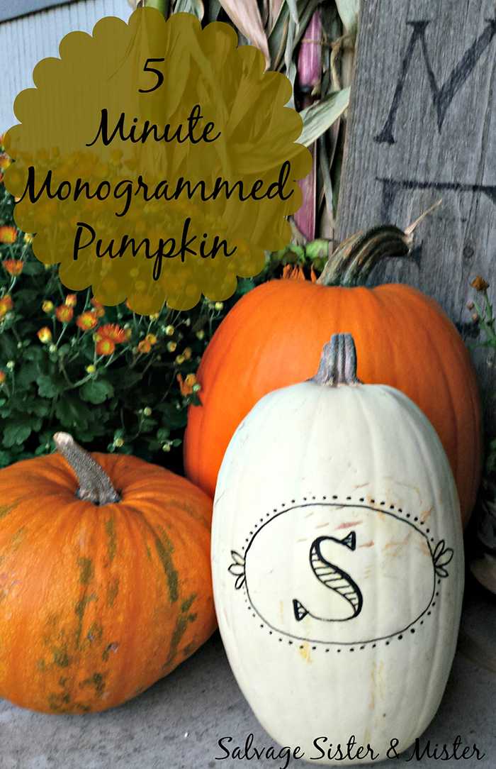 5 Minute Monogrammed Pumpkin~ Oktoberfest Guest Post