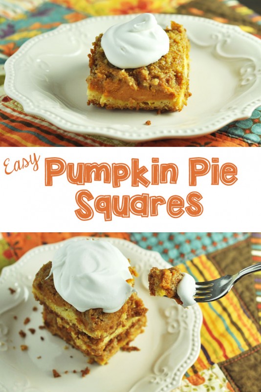 Easy Pumpkin Pie Squares