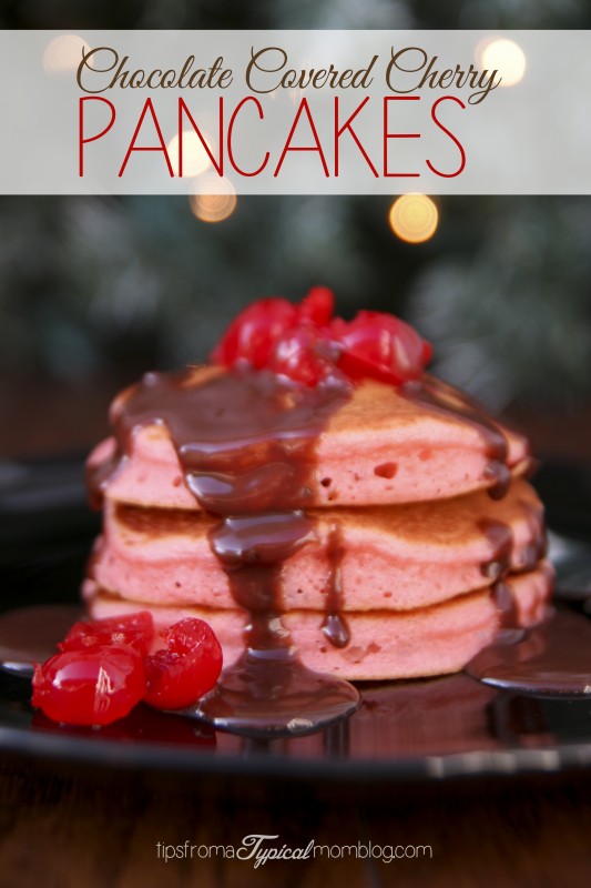 Chocolate Covered Cherry Pancakes