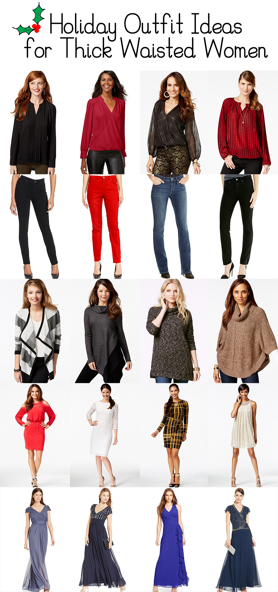 Holiday Outfit Ideas for Thick Waisted Women