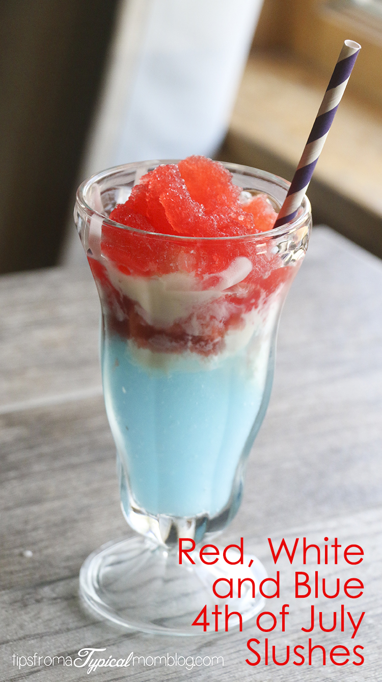 Red, White and Blue Slushes for the 4th of July