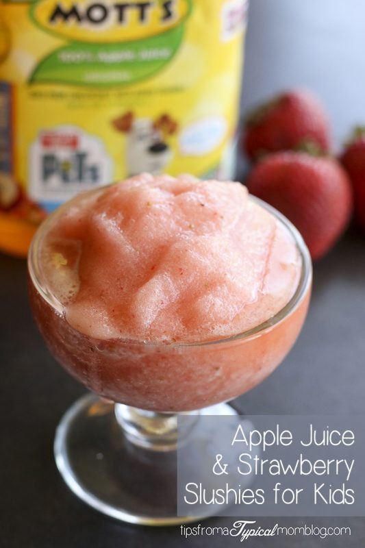 Apple Juice and Strawberry Slushies