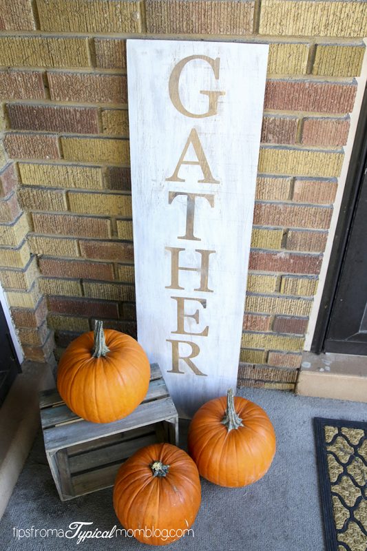DIY Gather Fall Porch Sign