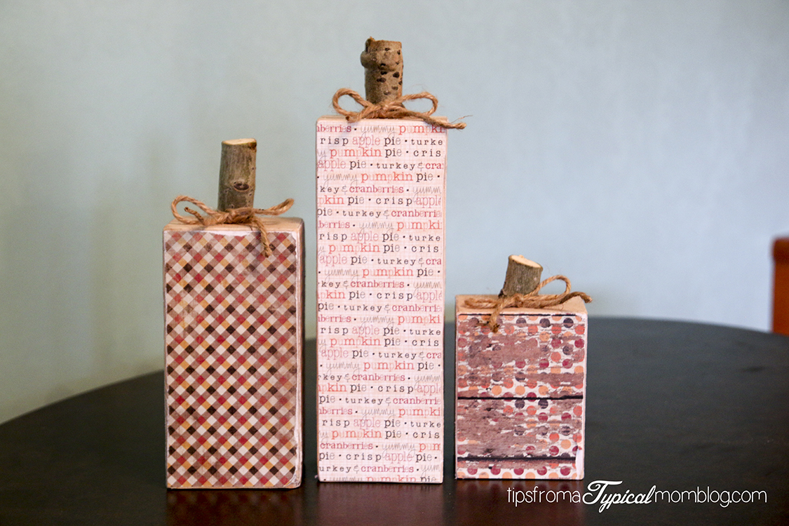 DIY Wood Block Pumpkins - Tips from a Typical Mom