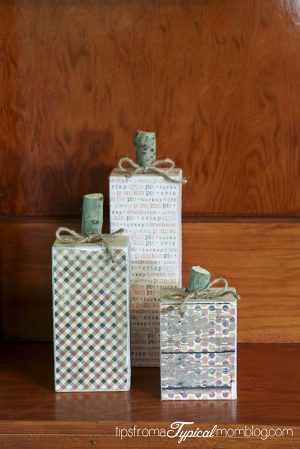 DIY Wood Block Pumpkins - Tips from a Typical Mom