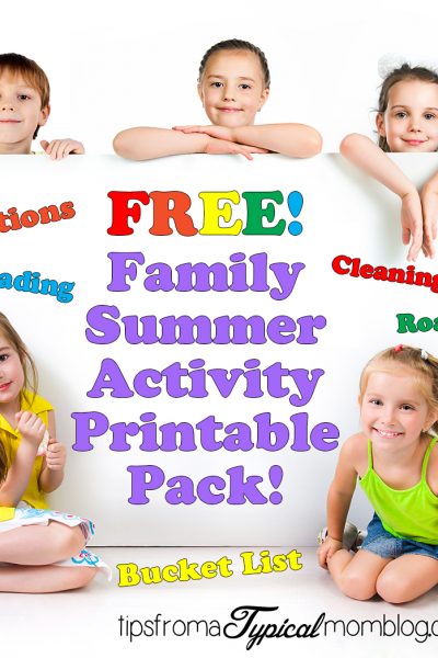 Free Family Summer Activity Printable Pack