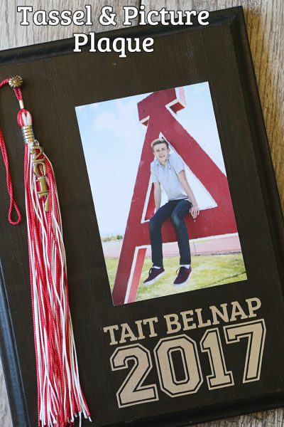 DIY Graduation Tassel & Senior Picture Display Plaque Gift Idea