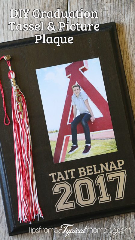 DIY Graduation Tassel & Senior Picture Display Plaque