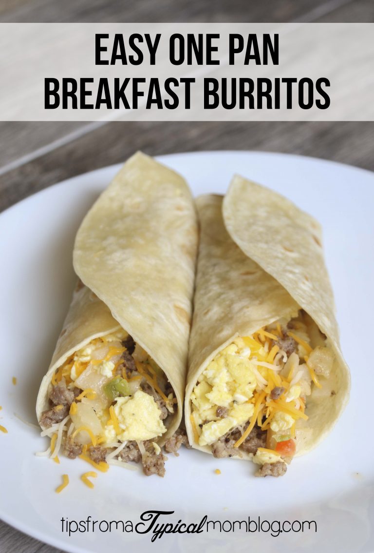 Easy One Pan Breakfast Burritos Tips from a Typical Mom