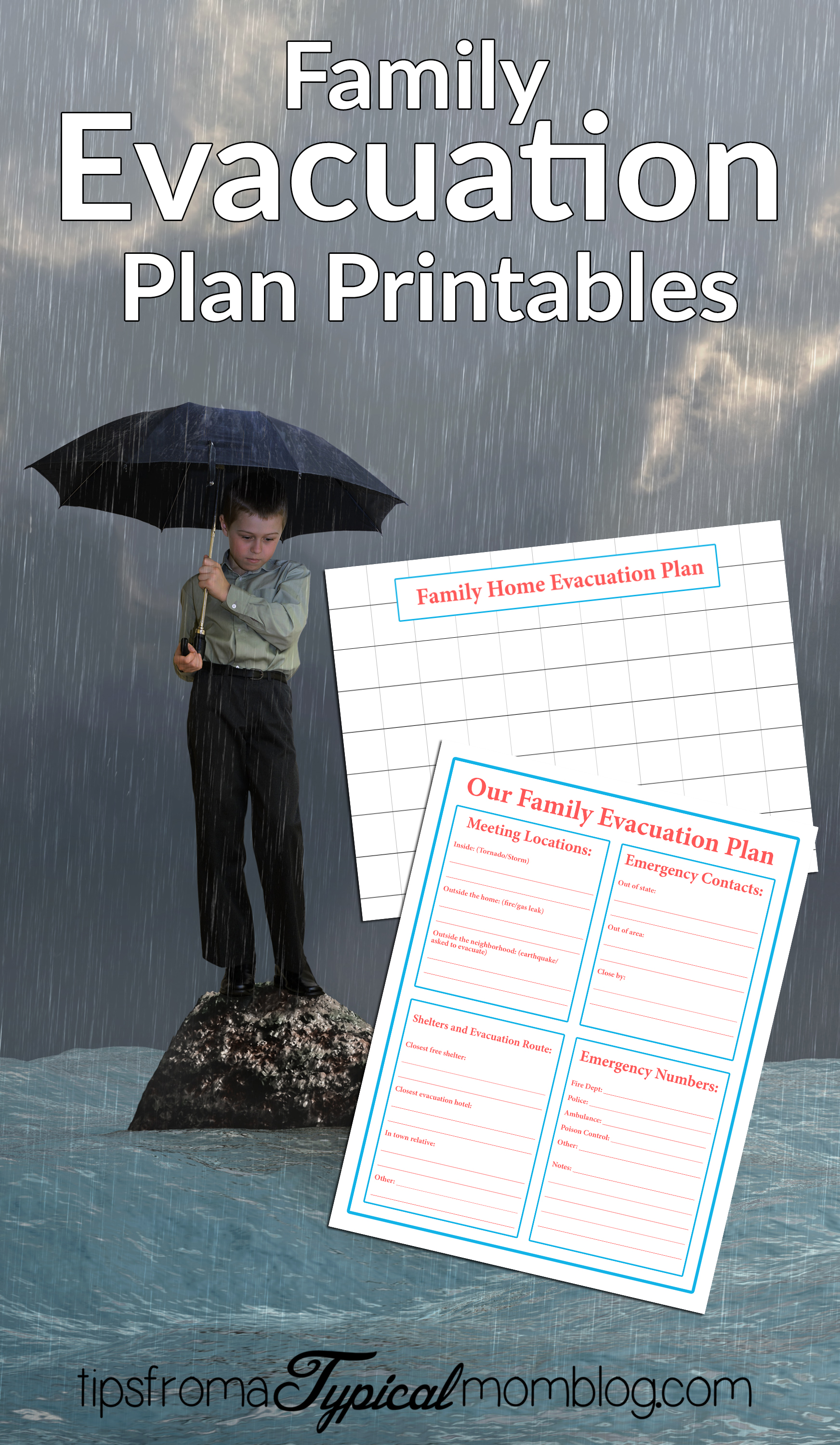 Family Emergency Evacuation Printables + Free Preparedness Printable