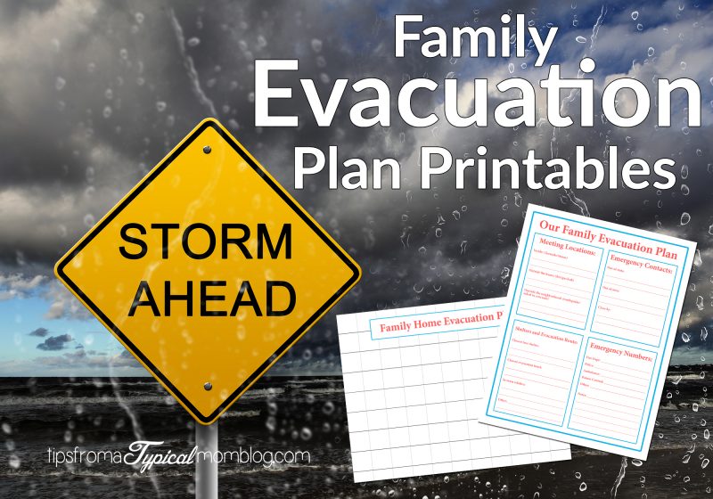 Storm Ahead Family Evacuation Plan Printables