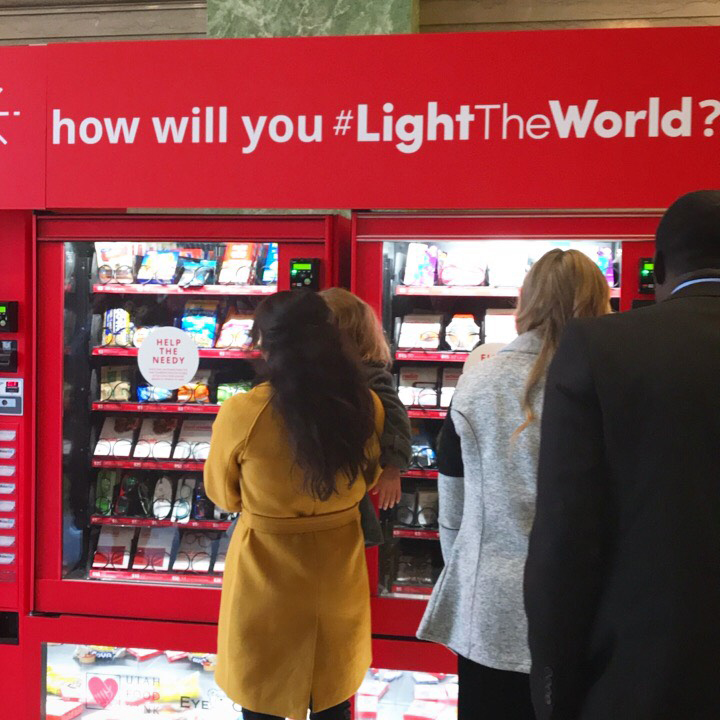 #LightTheWorld Charity Vending Machines