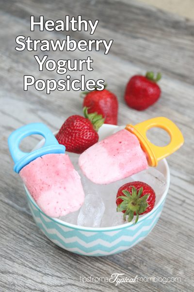 Healthy Strawberry Yogurt Popsicles
