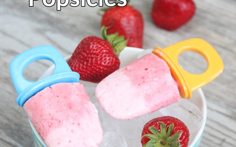 Healthy Strawberry Yogurt Popsicles for Kids